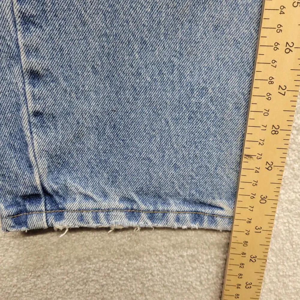Carhartt B17 DST Mens 36x32 Relaxed Fit Distressed Jeans Light Wash Denim